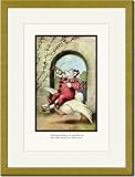 Gold Framed/Matted Print 17x23, Teddy Roosevelt's Bears: Teddy G Tooting His Horn