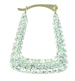 Evoke 9ct Gold Clear CrystallizedTM - Swarovski Elements Plain Handbag Creole