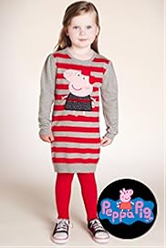 Pure Cotton Peppa Pig Striped Knitted Dress