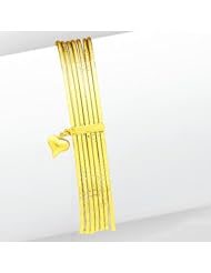 14K Gold D/C Slip On 7 Bangles