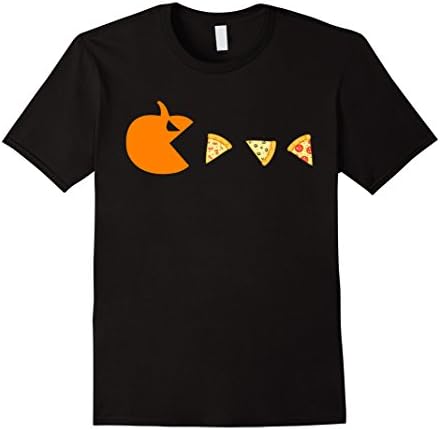 Men's Pizza Jack O' Lantern Pacman Funny Humorous T-Shirt XL Black