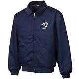NFL Reebok St. Louis Rams Black Saginaw Cotton Canvas Full Zip Jacket (X-Large)