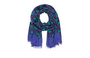 Marc by Marc Jacobs Fular Etta Deco Silk Cashmere (Azul / Verde)
