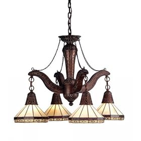 32 Inch W Crestwood 4 Lt Chandelier Ceiling Fixture by Meyda