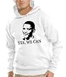 Touchlines Herren Kapuzen Sweatshirt Barack Obama YES WE CAN, real green, S, B7068