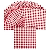 Red Gingham Luncheon Napkins - Tableware & Napkins
