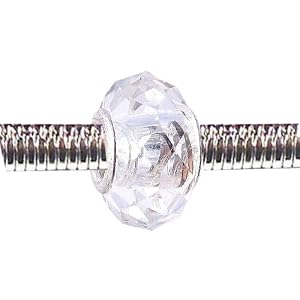 Buy Pandora Style Charm Bead (Z74) Faceted Murano Lampwork Glass (14mm x 10mm) (fits Troll too) by SERENITY CRYSTALS