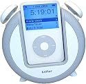 Edifier i-F200 White Double Bell Alarm Clock Retro iPod Docking Station/Charger