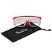 Aviation Flight Training Glasses - IFR Certified View Limiting Device for Pilot Training & Simulation of Instrument Meteorological Conditions - Frosted Adjustable Polycarbonate Frames (1, Red)