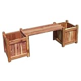 IMAGE OF Natural Cedar Wood Planter Bench