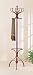 Wooden Cherry Finish Coat Rack with Umbrella Stand