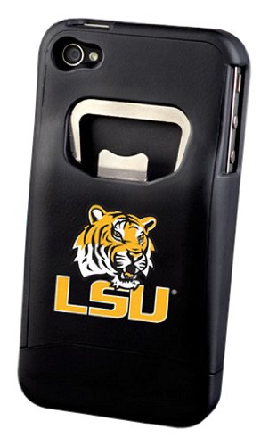 Lightbulb Moments NCAA iBottleopener Hard Shell Case for iPhone 4 - LSU - 1 Pack - Case - Retail Packaging - Purple