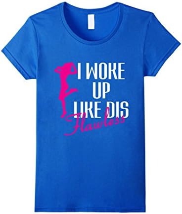 Women's I Woke Up Like This T-Shirt Large Royal Blue