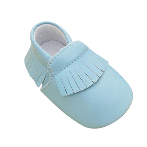 Weixinbuy Toddler Baby's Leather Tassels Non-slip Soft Sole Crib Shoes