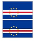 2 Cape Verde Flag Stickers Decal Bumper Window Laptop Phone Auto Boat Wall