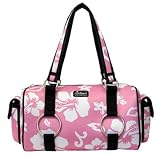 Surfside Beach Large Barrel Bag- Pink HI Floral