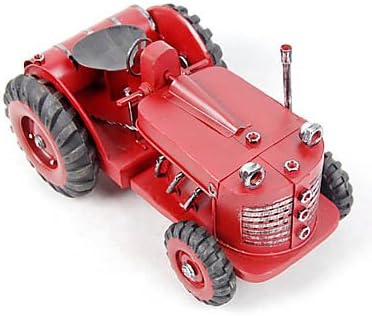 Metal Hand Made Agricultural Tractor Model (Red)