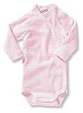 Sanetta  310120 - Wickelbody langarm, geringelt, Organic Cotton rosewater rosa