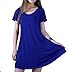 Favelem Womens Short Sleeve Comfy Flowy Loose Fit Long Tunic Top T shirt Dresses
