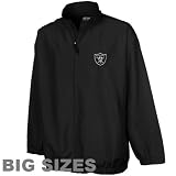 NFL Cutter & Buck Oakland Raiders Black Astute Big Sizes Performance Full Zip Windshirt (XXX-Large)