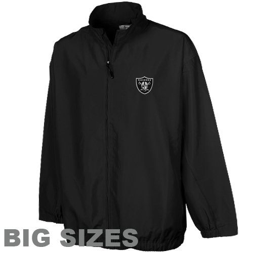 Cutter & Buck Oakland Raiders Black Astute Big Sizes Performance Full Zip Windshirt (XXX-Large)