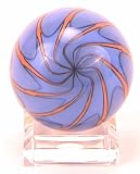 unique gifts, unique gifts for men, Fritz Art Glass Studios hand made Marble 1.5 inch Blue basket Glass Marble