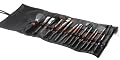M.S High Quality Brown Pro Makeup Brushes Set with Handy and Roll-up Soft Pouch 15 PCS