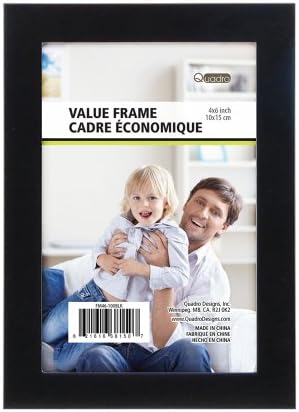 Quadro Designs 4 by 6-Inch Black Sliding Metal Frame