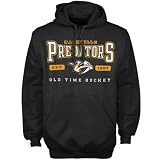 NHL Old Time Hockey Nashville Predators Raked Hoodie - Black (Medium)