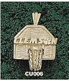Clemson Tigers Clemson Basketball Backboard Pendant - 14KT Gold Jewelry