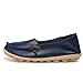 Lucksender Womens Soft Leather Comfort Driving Loafers Shoes