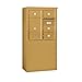 Salsbury Industries 3908D-04GFP Free Standing Horizontal 4C Mailbox Gold