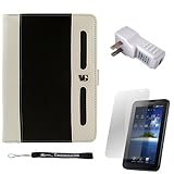 Black w/ Off-Wite Protective Slim and Durable Professional Faux Leather Por ....