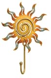 Tropical Sun Rays Sunshine Aztec Metal Art Wall Hook Peg