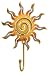 Tropical Sun Rays Sunshine Aztec Metal Art Wall Hook Peg