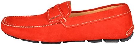 Prada Men's Cherry Red Suede Leather Moccasins Loafers Shoes US 8 IT 7 EU 41
