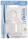 Dr. Brown's 2 Pack Natural Flow Level 2 Wide Neck Nipple