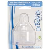 Dr. Brown's 2 Pack Natural Flow Level 2 Wide Neck Nipple