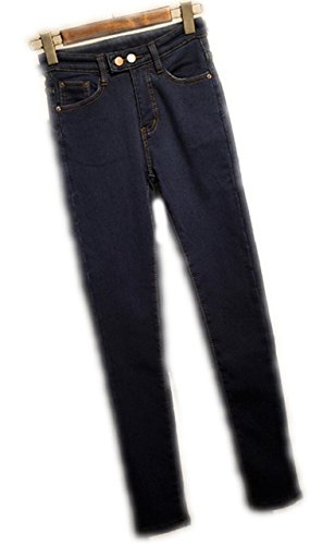 （Route de soleil）ワンウォッシュベーシックスキニーデニム 裏起毛 生デニム ブルー ブラック 全６サイズ