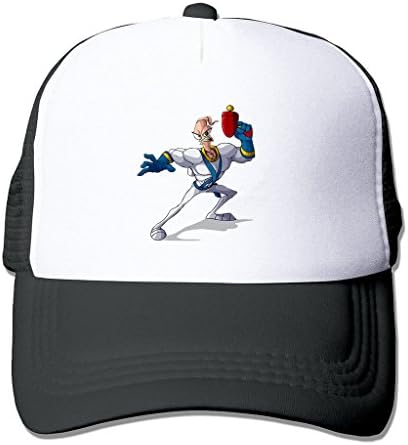 LIANBANG Earthworm Jim Adjustable Printing Mesh Cap Unisex Adult Sun Visor Baseball Mesh Hat