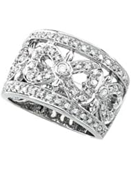 1/2 ct tw Openwork Diamond Band in 14k White Gold - Size 7