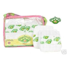 Click here to buy Cabbage Patch Kids Diaper Bag and Diapers.