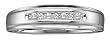 Mens Channel Set 10k. White Gold Diamond Wedding Band " Size 10 "