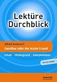 Produkt-Bild: Alfred Andersch: Sansibar oder der letzte Grund: Inhalt - Hintergrund - Interpretation