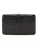 Crocodile Patent Faux Leather Designer Inspired Flat Clutch Wallet