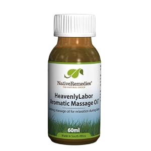 Native Remedies HeavenlyLabor Aromatic Massage Oil to Relieve Tension and Create Pleasant Birthing Environment 60ml
