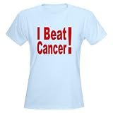 I Beat Cancer Front Women's Pink T-Shirt Breast cancer Women's Light T-Shirt by CafePress