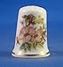 Porcelain China Collectable Thimble - Wild Rose & Hips - Free Gift Box
