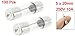uxcell 100 Pcs 250 Volts 10Amp Fast Blow Type Glass Tube Fuses 5 x 20mm