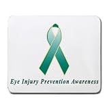 Eye Injury Prevention Awareness Ribbon Mouse Pad
